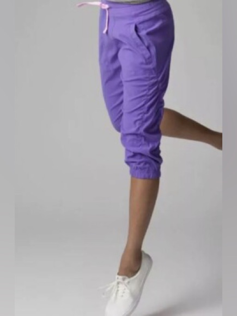 Ivivva Girls Live To Move Purple Lined Crop Athletic Pants Size 6